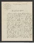 Nachlass Franz Steindachner, Brief von Stempelmann an Franz Steindachner, Inv.Nr. 512.01, Seite 1
